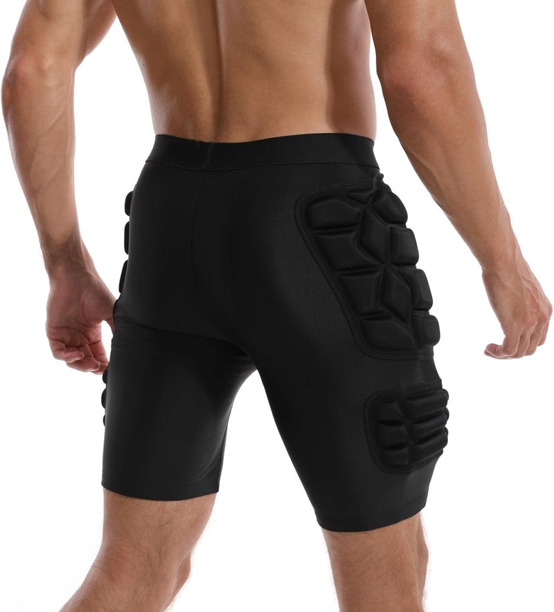 Topeter Goalkeeper Armor Shorts, Protective Padded Soccer Goalie Undershorts, Goalkeeper Sliders Compression Sliding Shorts - Image 3